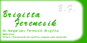 brigitta ferencsik business card
